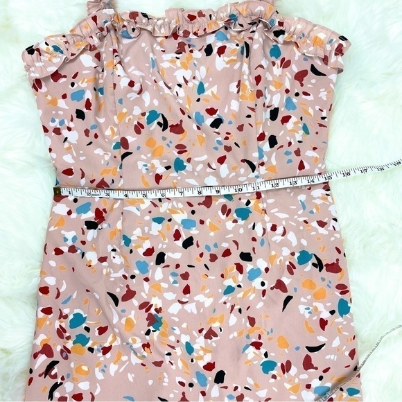 Lost + Wander Anthropologie Santa Rosa Blush Print Ruffled Mini Dress - Picture 5 of 10
